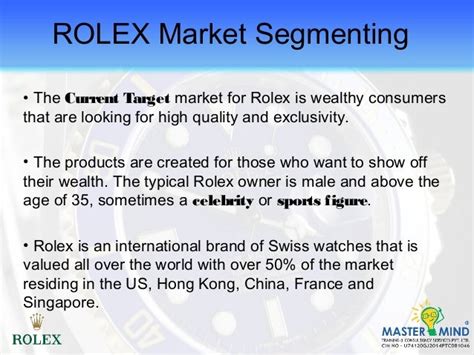 rolex target audience